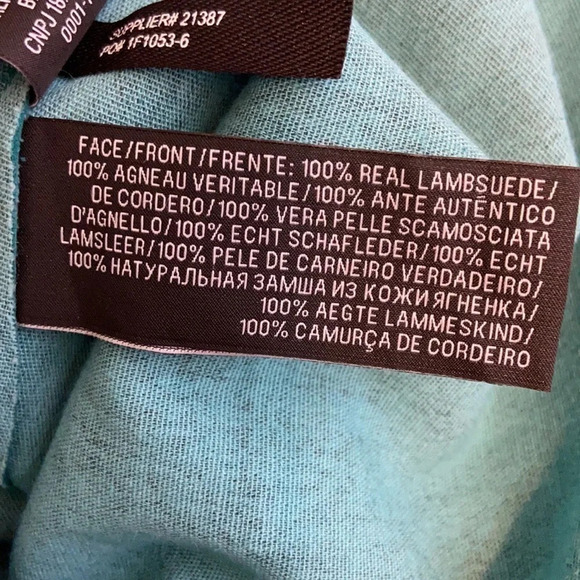 Ralph Lauren Black Label Lamb Suede Ankle Zip Turquoise Skinny Pants - Size 6 - Picture 8 of 8